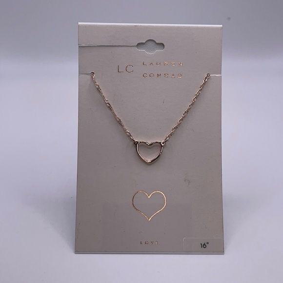 Lauren Conrad NWT Rose Gold Tone Heart Necklace